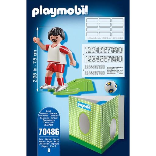 FUTBAL PLAYMOBIL 70486 POĽSKÝ NÁRODNÝ TÝM LEWANDOWSKI FUTBAL