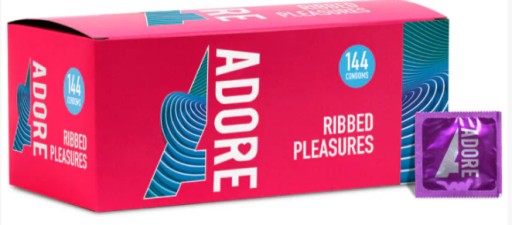 Pasante Adore Ribbed Pleasure kondómy 1 kus