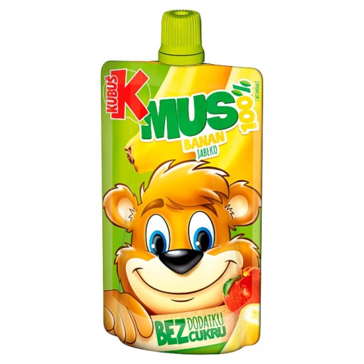 Kubuś Mousse 100% banánovo-jablkový, 100g