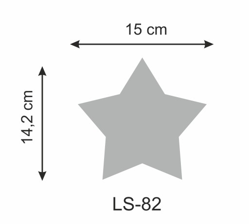 Akryl ZRKADLO hviezda 15x14,2 cm LS-82