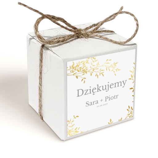 Ďakujem box Wedding 2 PERS fondán. VZORKY
