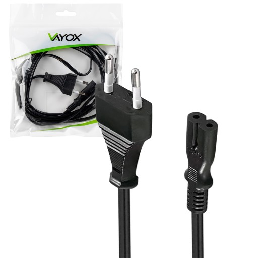 NAPÁJACÍ KÁBEL PRE TV, TLAČIAREŇ, RÁDIO, VCR, 8, 2 PIN, 3M