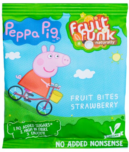 FRUIT FUNK PEPPA PIG ZDRAVÉ OVOCNÉ PRECHÚDKY 98% OVOCNÝ MULTIBAG 10x10g