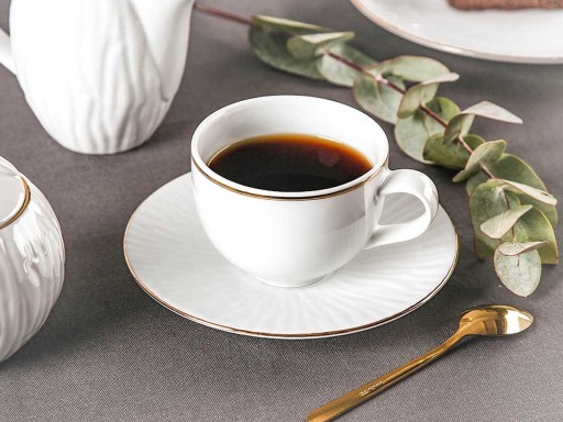 Porcelánová šálka na kávu MariaPaula Natura Złota Linia 250 ml