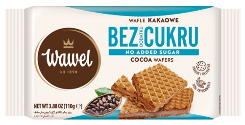 WAWEL Vafle s kakaovou príchuťou bez pridaného cukru 110g