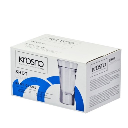 Poháre SHOT KROSNO na vodku, 6 ks, 45 ml