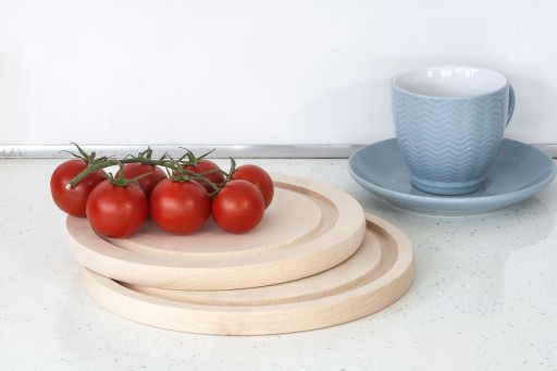 Okrúhly priemer dosky na krájanie 22 cm buková kuchyňa