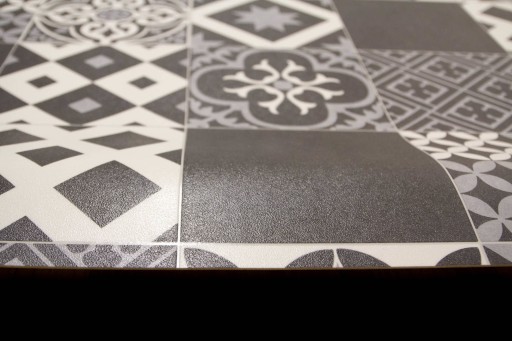 šírka 3 m MOZAIKA GRAFIT PVC KOBEREC PLAZA PATCHWORK DO KUCHYNE