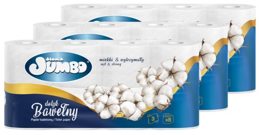 TOALETNÝ PAPIER SLONÍ JUMBO CELULÓZA 3 V 8 KS