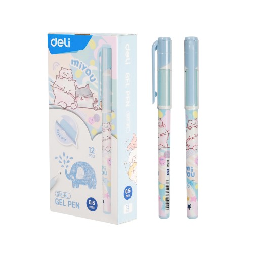 Deli G15BL gélové pero 0,5 mm modré