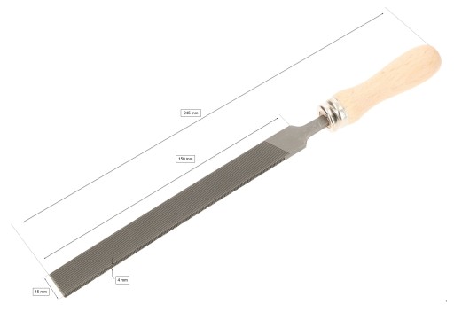PLOCHÝ PILNÍK ZAMYKANÝ 150 MM NA KOV Č.3
