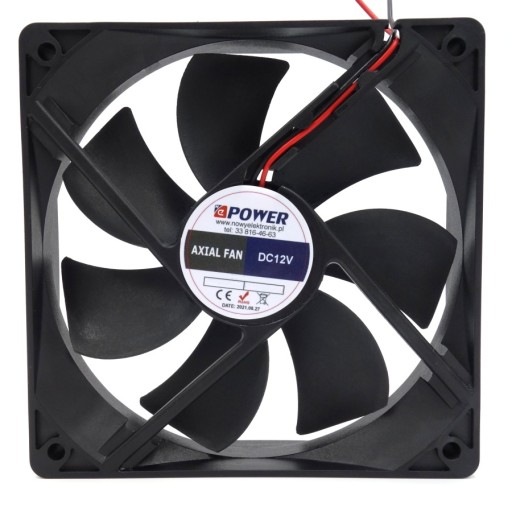 Priemyselný ventilátor 120x120x25mm 12V guličkové ložisko SOLID 120x25