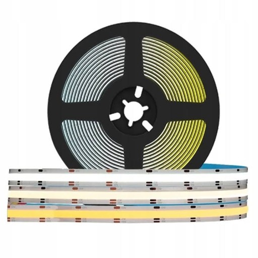 COB LED pásik 7W 1M 12V IP20 Silné jasné nepretržité svetlo 320LED Ekonomický