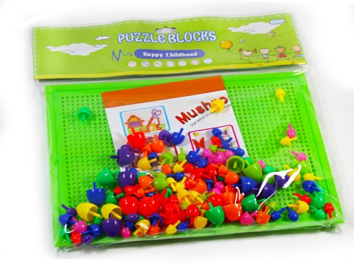 MOZAIKA PUZZLE ŠPÍNKY TLAČIDLÁ KREATÍVNA HRAČKA