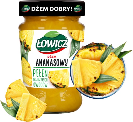 Łowicz ananásový džem, minimum cukrov, 280 g