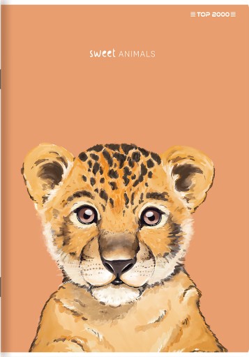 TOP 2000 NOTEBOOK SWEET ANIMAL A4/60K 70G MRIEŽKA S OKRAJOM
