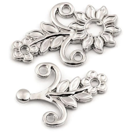 Ozdobný suchý zips, elegantné kvety, 50x20mm