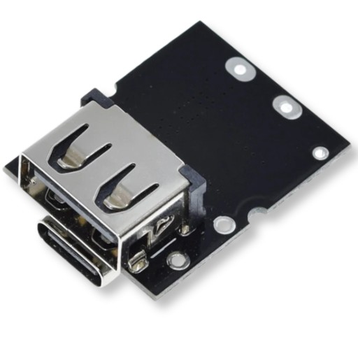 Li-ion nabíjačka TP4056 USB-C 5V 2A 10W so Step-Up DC/DC 18650 prevodníkom