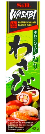 S&B Wasabi Pasta v tube 43g WASABI PASTE V tube