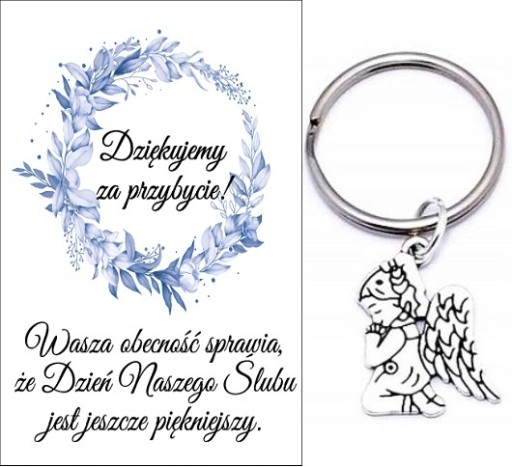 ĎAKUJEME HOSTOM DARČEK SVADOBNÝ ANJEL KĽÚČOVKA SPOMIENKY