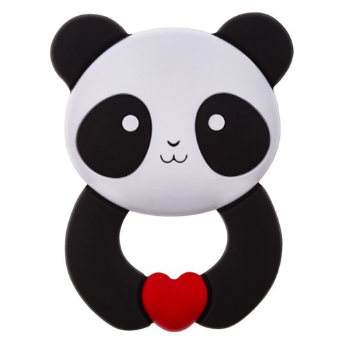 Upokojujúce hryzátko Akuku na hryzenie, SILIKÓNOVÉ Panda Sensory