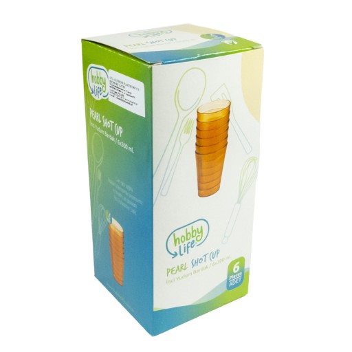 Perleťový plastový pohár 300ml 6 ks.