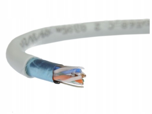 FTP INTERNETOVÝ KÁBEL KATEGÓRIA 5E PVC 4PR 100% CU 1 MB SKÚTENÝ PÁR NA METR.
