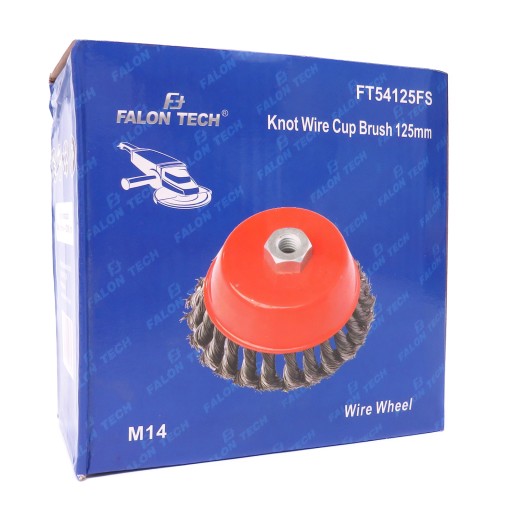 Oceľová kefa 125mm FT54125FS čistenie dosiek od hrdze farby na kov drevo