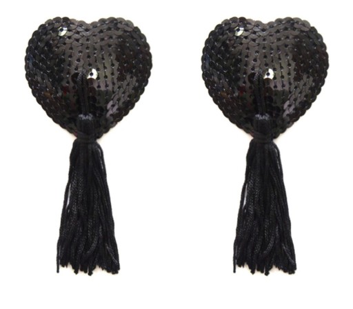 ČIERNE NIPPLACE SO SEKVENCIAMI, ZDOBENIE VSUVKOV