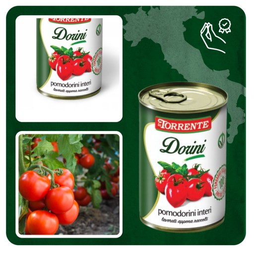 La Torrente Dorini talianske cherry paradajky v plechovke 400g