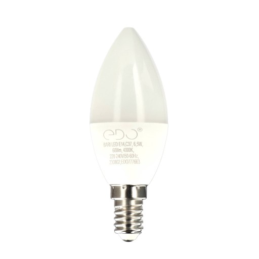 E14 LED žiarovka na sviečku 6,5W 4000K neutrálna 600lm EDO
