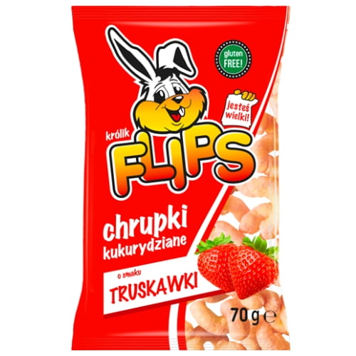 Jahodové kukuričné chrumky Sante Flips 70g