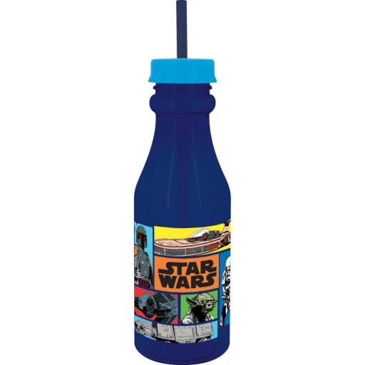Fľaša so slamkou Star Wars námornícka modrá 500ml 2430
