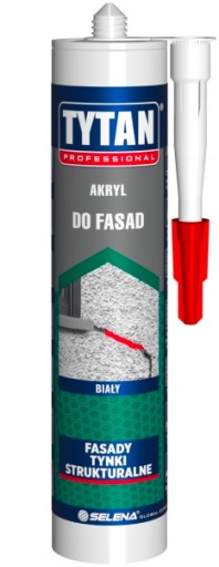 Tytan Professional vonkajší akrylát 280 ml biely na fasádne stavebné omietky