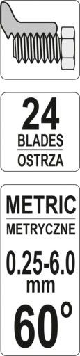 HREBEŇOVÝ MERAČ YATO PRE METRE ZÁVITU.
