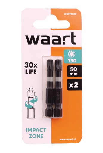 TORX SKRUTKOVACIE HROTY T30 50 mm NÁRAZOVÉ BROTY 2 KS T30 x 50 mm VYZTÚŽENÉ