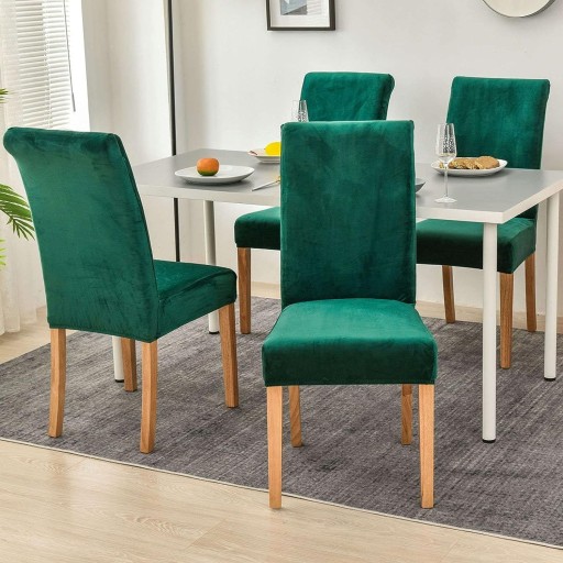 VELÚROVÝ POTAH NA STOLIČKU Univerzálny velúrový poťah na stoličku NAVY BLUE