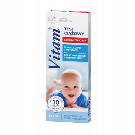 VITAM jet tehotenský test s citlivosťou 10 mIU/ml, 1 kus