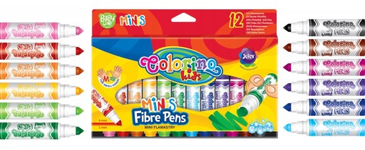 Colorino umývateľné fixky pre deti, 12 farieb