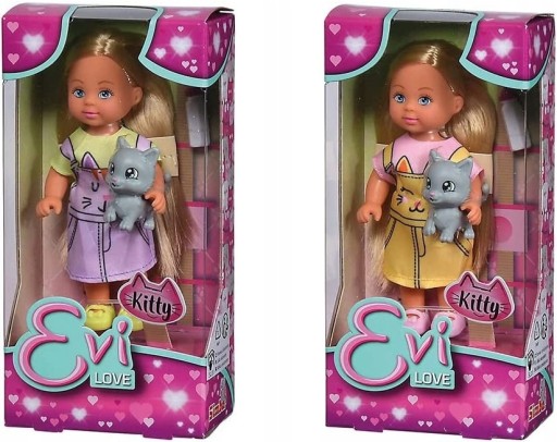 BÁBIKA EVI LOVE 12 CM S MAČIČKOU A FĽAŠOU MAČIČKA