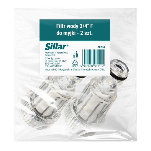 2x 3/4 Sillar kohútik vodný filter pre podložku Karcher K2-K7 Nilfisk Lavor Stihl