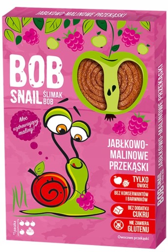 BOB Slimák SNAIL Snack Jablko Malina 60 gr