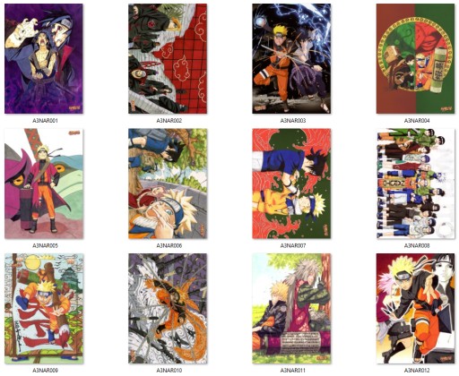 Plagát A3 Manga Anime Naruto VEĽKÝ VÝBER