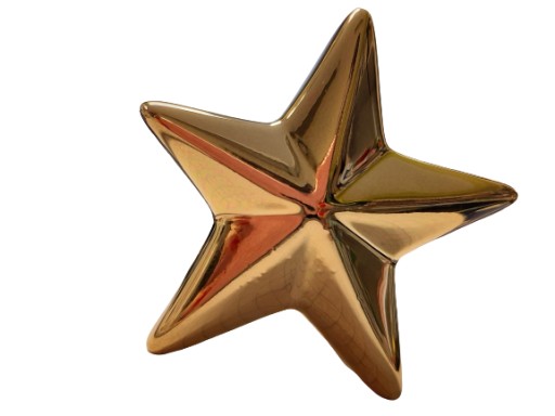 Dekorácia so zlatou hviezdou na Vianoce 11