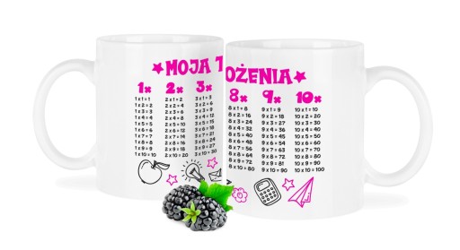 Rita hrnček 300ml Ružová násobilka škola