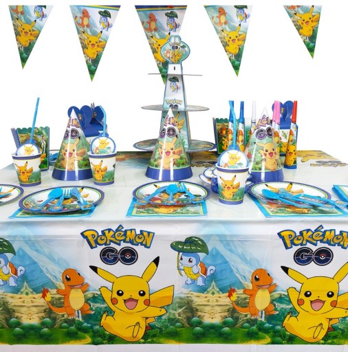 POKEMON GO PIKACHU NARODENINOVÉ PAPIEROVÉ HRNČEKY 10 ks