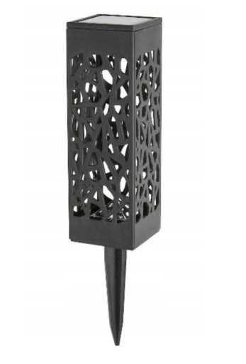 ZÁHRADNÁ SOLÁRNA LAMPA ČIERNA STÓĽOVÁ LED LAMPA 18x6x6 cm