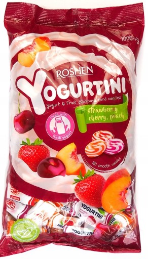 Roshen YOGURTINI OVOCNÉ KARAMELY cukríky 1KG