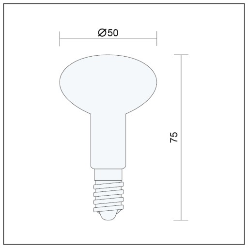 LED žiarovka vláknová E14 4W R50 MUSHROOM 3000K