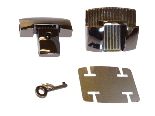 Zapínanie na zips na tašku 50 x 46 mm časť nikel